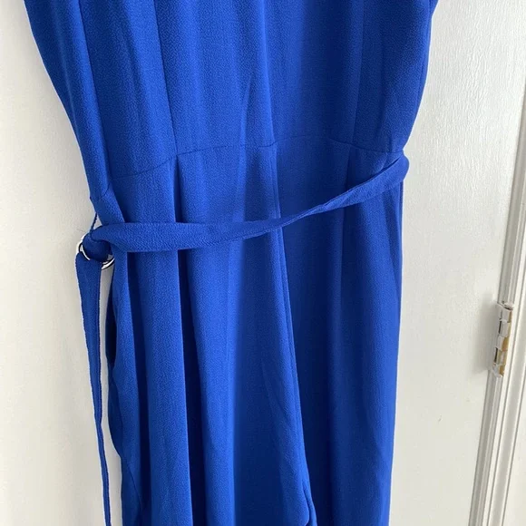 MICHAEL Michael Kors Twilight Blue D Ring Belt Cropped Pant Jumpsuit - Picture 11 of 16